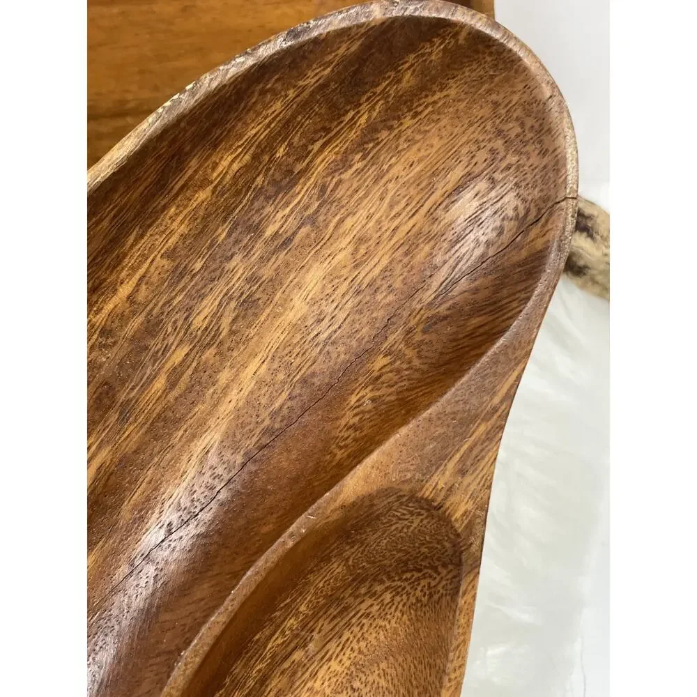 Lot of Vintage Monkey Pod Wood Serving Pieces